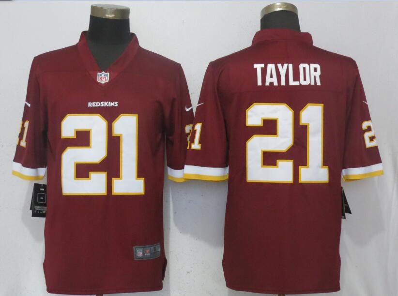 Men Washington Red Skins 21 Taylor Red Nike Vapor Untouchable Limited Playe NFL Jerseys